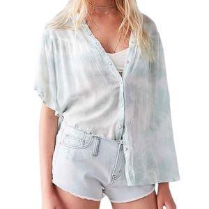 urban outfitters desiree button-front blouse